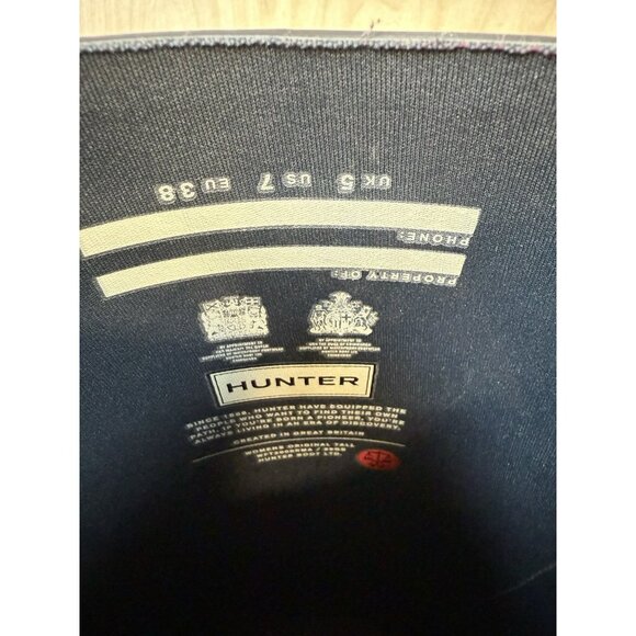 Hunter Original Women's Tall Rubber Rain Boots Black Matte Size 7 EUC $190 - Picture 14 of 15